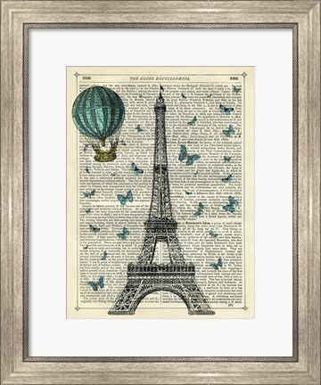 Framed Eiffel Butterflies Print