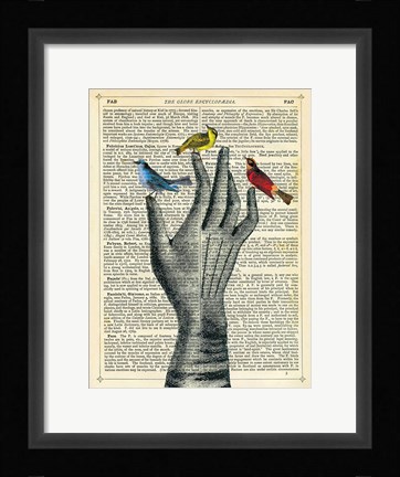 Framed Bird in the Hand Print