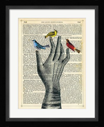 Framed Bird in the Hand Print