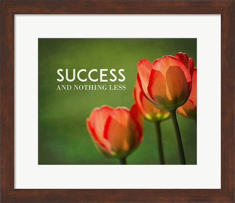 Framed Success And Nothing Less - Flowers Color Print