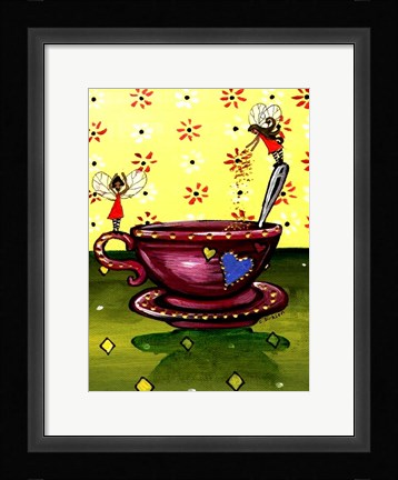 Framed Teacup Fairies Print