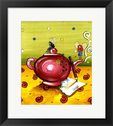 Framed Waiting For The Tea To Draw Print