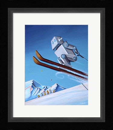 Framed Downhill Race Print