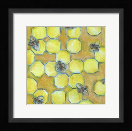 Framed Honeycomb Print