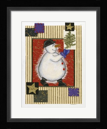 Framed Snowman Print