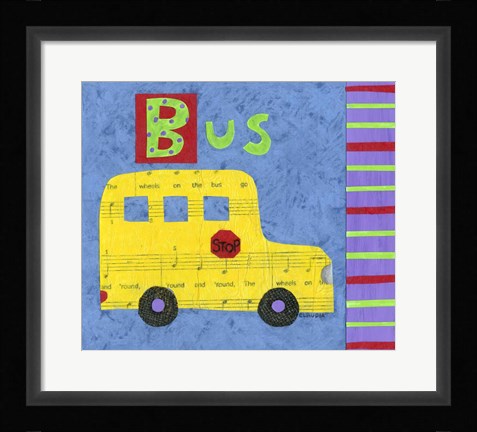 Framed School Bus Print