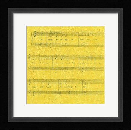 Framed Wheels on the Bus Print