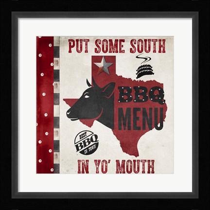 Framed Texas BBQ 4 Print