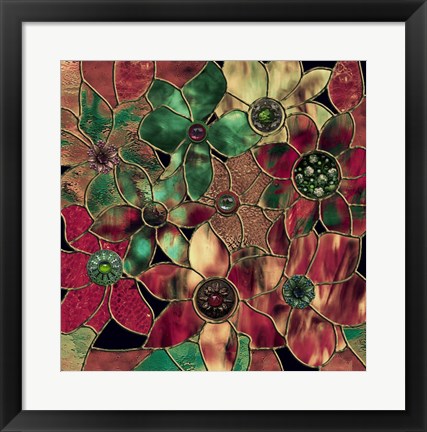 Framed Stained Glass Christmas Print