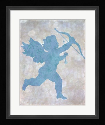 Framed Cupid Blue Print