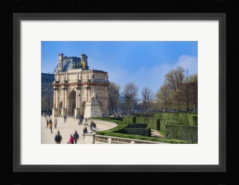 Framed Arc de Triomphe du Carroussel and the Tuileries Garden Print