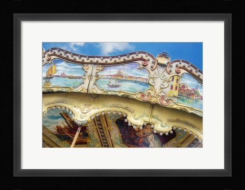 Framed Carousel de Montmartre II Print