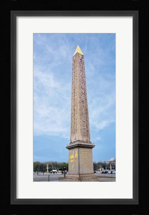 Framed Luxor Obelisk On Place de la Concorde Print