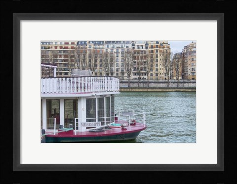 Framed Mississippi Boat On The Seine Print