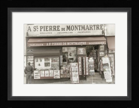 Framed Monmartre Shop 1 Print