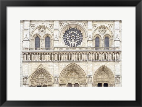 Framed Notre Dame Facade Details I Print