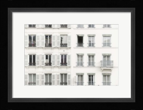 Framed Paris Apartement Building II Print