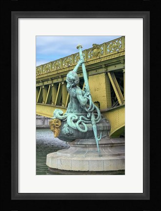 Framed Pont Mirabeau Detail Print