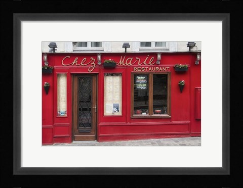 Framed Restaurant Chez Marie Print