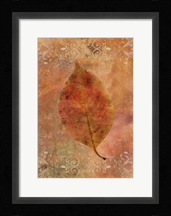 Framed Picked Up Autumn Leaf I Print