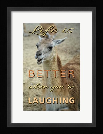 Framed Life Is Better Laughing Print