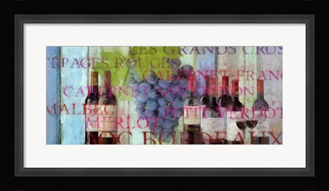 Framed Bordeaux Wine Print