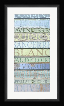 Framed Loire Valley Wines Print