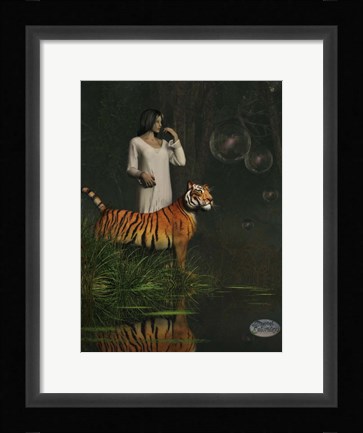 Framed Dreams Of Tigers And Bubbles Print