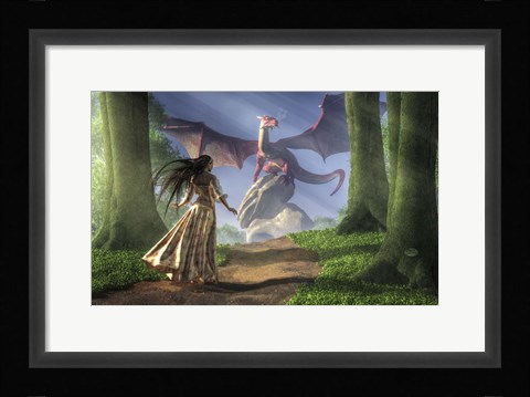 Framed Facing The Red Dragon Print