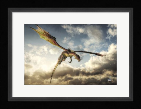 Framed Flying Dragon Death From Above Print