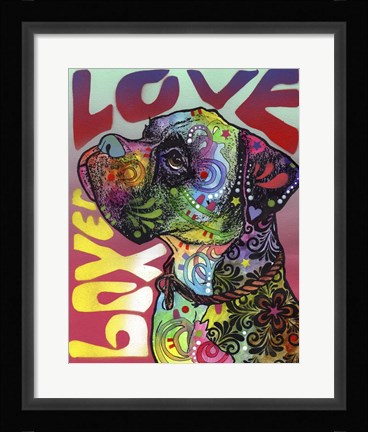 Framed Boxer Love Print