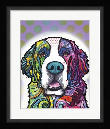 Framed Saint Bernard Print