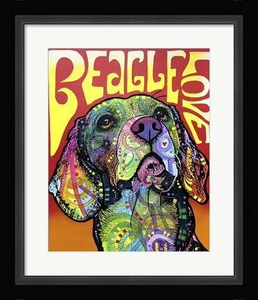 Framed Beagle Love Print