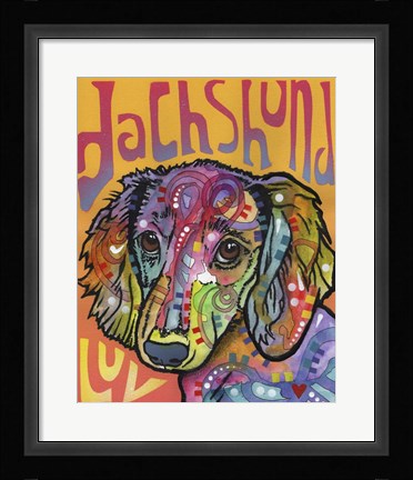 Framed Dachshund Luv Print