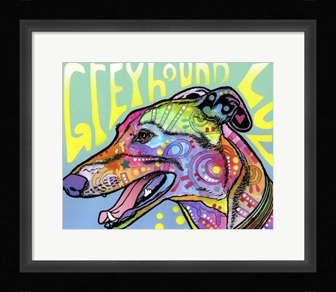 Framed Greyhound Luv Print
