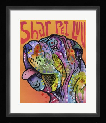 Framed Shar Pei Luv Print