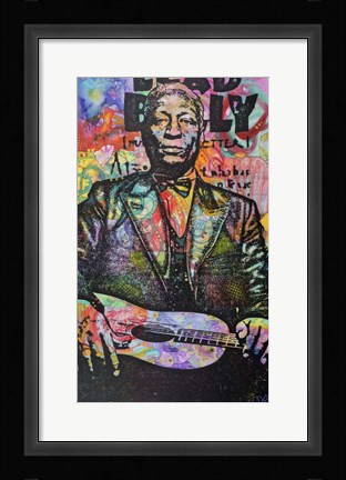 Framed Lead Belly Print
