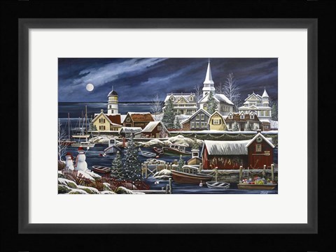 Framed Harbor Sharper Print