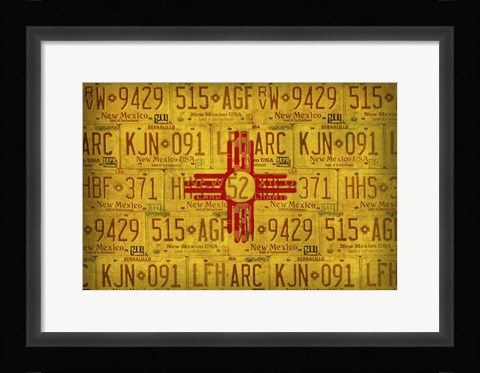 Framed New Mexico State Flag Print