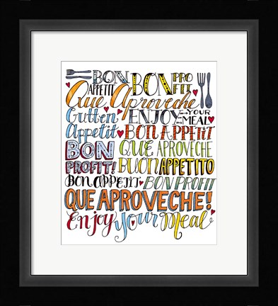 Framed Bon Appetit Print