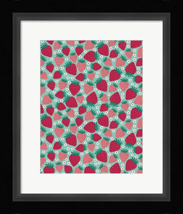 Framed June Strawberries Print