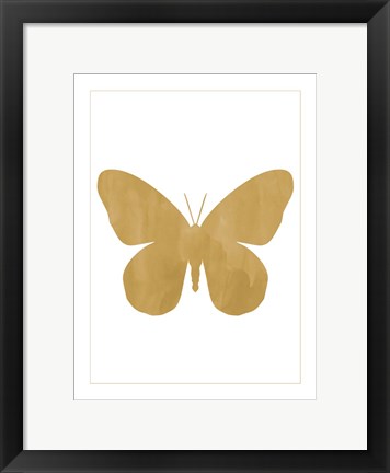 Framed Gold Butterfly Print