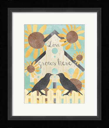 Framed Bird House Print
