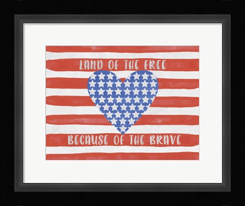 Framed Land Of Free Print