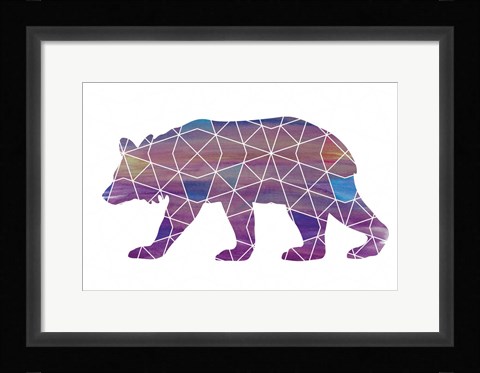 Framed Bear - Ombre Print