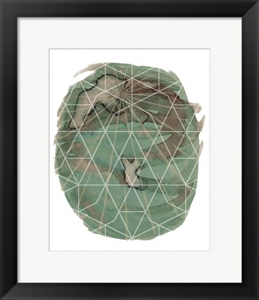 Framed Geometric Earth 1 Print