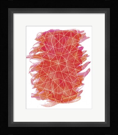 Framed Geometric Fire 1 Print