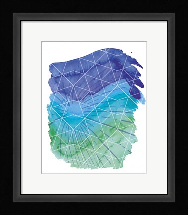 Framed Geometric Water 1 Print