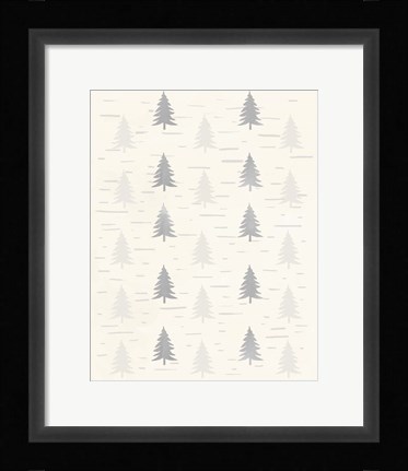 Framed Cream Birch Trees Print