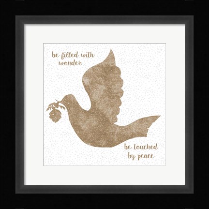 Framed Natural Dove F Print